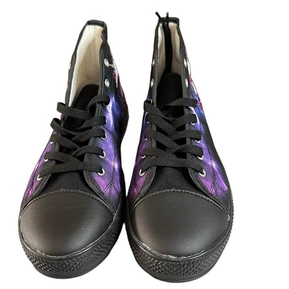 purple tie dye with unicorn high top lace up sneaker. Size women’s 10 - Picture 8 of 9